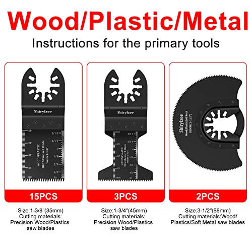ensemble de 20 lames universelles pour scie oscillante,accessoires à dégagement rapide compatibles avec fein multimaster, bosch, dewalt, dremel, ryobi, makita et plus pour la coupe de bois et de métal