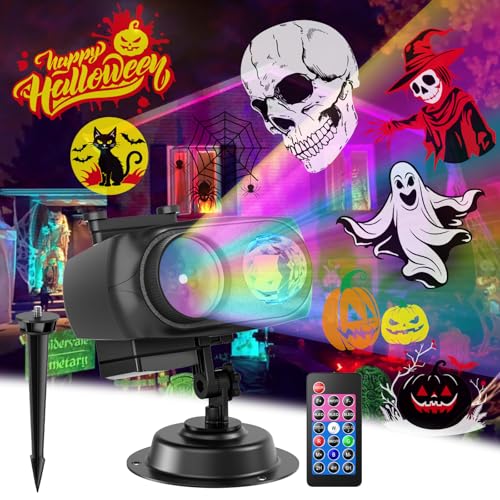 Luci Natale e Halloween Esterno, Proiettore Natalizio e...
