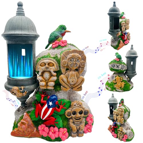 AFOOFA Limited Edition Puerto Rico Souvenirs El Morro Garita Lamp with Coqui Sound & Boricua Tano Zemis Atabey Ycahu Behique Moon Goddess Puerto Rican Tody & Puerto Rican Indoor Figurine Lamps