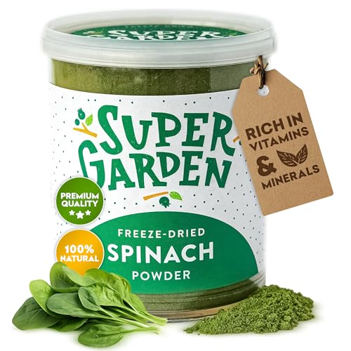 Super Garden Freeze Dried Spinach Powder - Natural Greens Rich in...