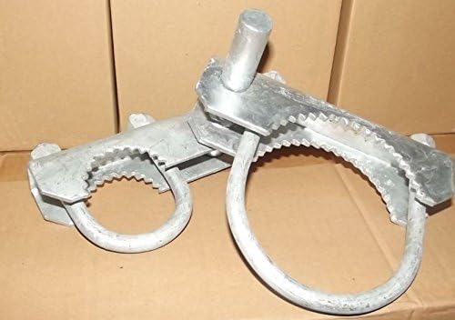 (2) 4" INDUSTRIAL GRADE PRESSED STEEL ADJUSTABLE CHAIN LINK FENCE GATE HINGES