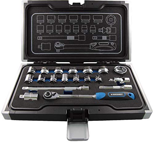 Signet 12134 3/8DR 19PC Short Socket Set (6 Angle) 12134