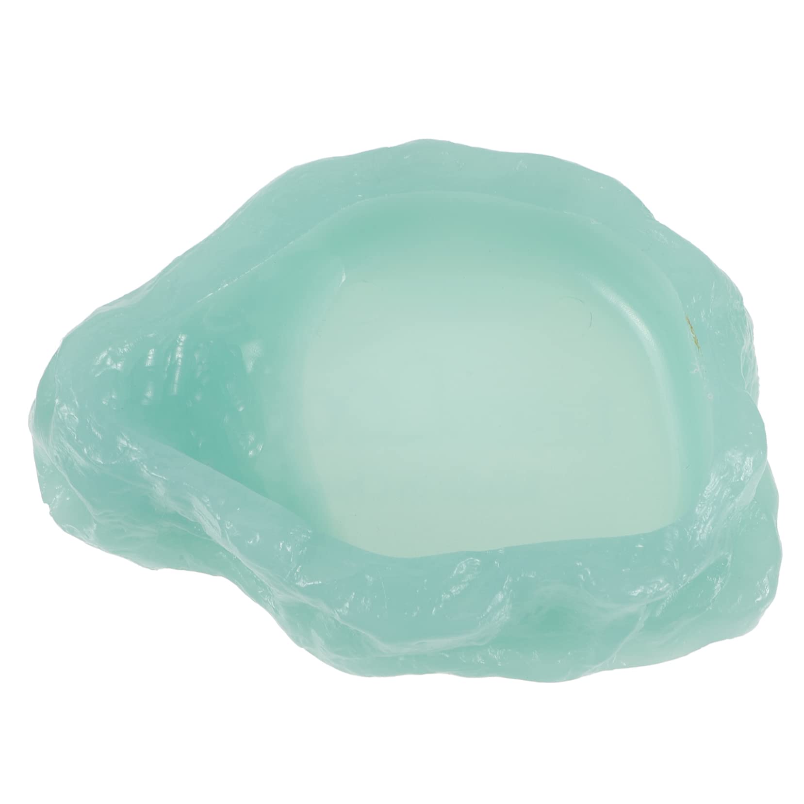 BCOATH Luminous Reptile Food Dish Decorative Feeding Bowl for Bearded Dragons Lizards and Pets Durable Design with Spill Structure Water and Food Container