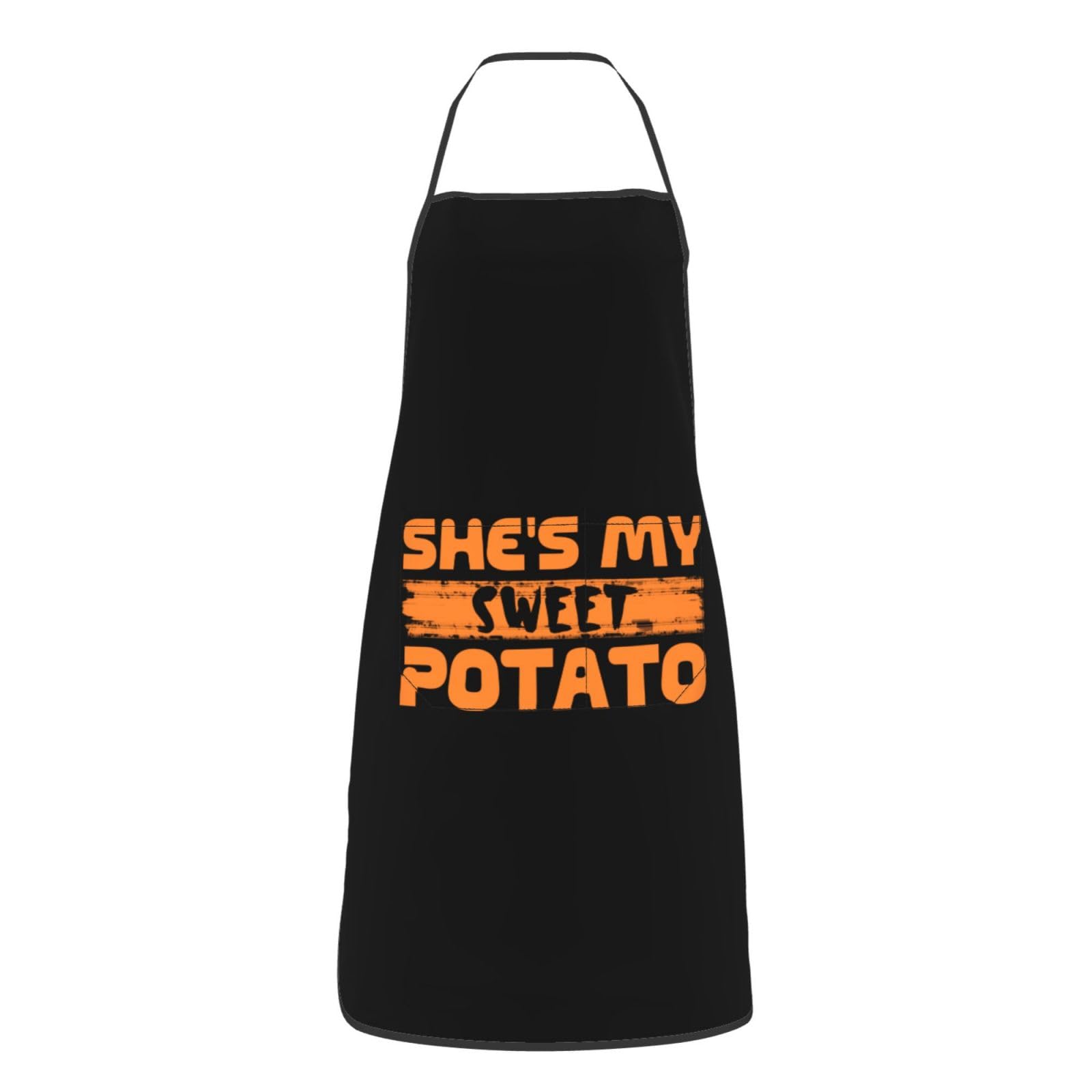 nopicsn She is My Sweet Potato Apron for cooking with Pockets Women Men Kitchen Chef Funny Aprons