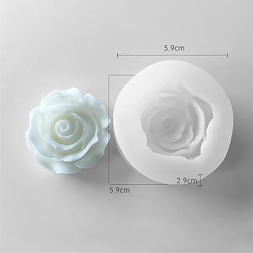 Miniatura 6 de Paquete de 2 moldes de resina de flores florecientes para jabón, fabricación de velas y decoración del hogar, molde de silicona animal 3D