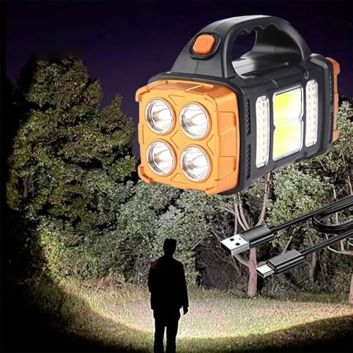IFTHFOUR High Lumens Solar Flashlight - LED Work Light with...