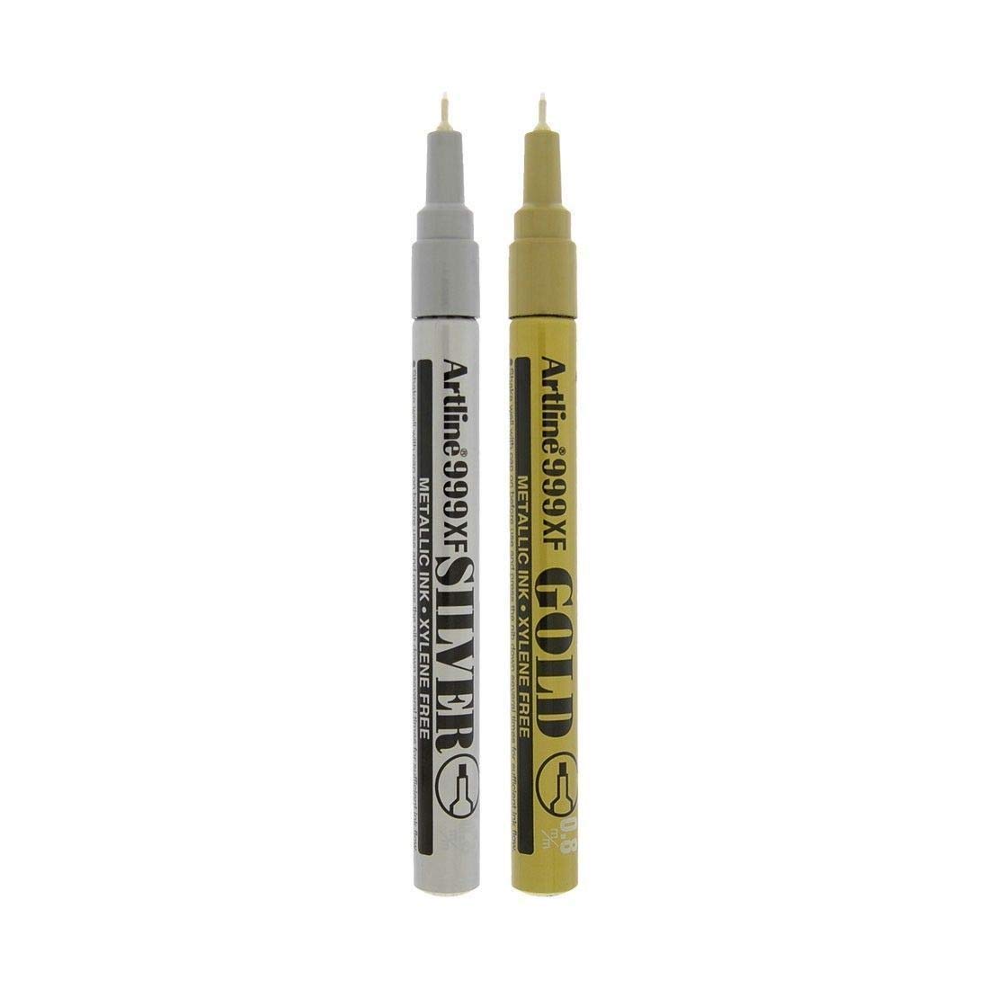 Artline Extra Fine Gold And Silver Marker Pens - Perfect For Christmas Cards