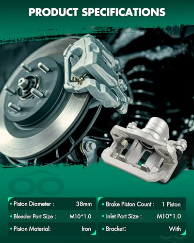 Image of SCITOO 19B2994A 19B2995A Rear Left & Right Disc Brake Calipers Assembly w /Bracket for Nissan for Pathfinder 2005-2012