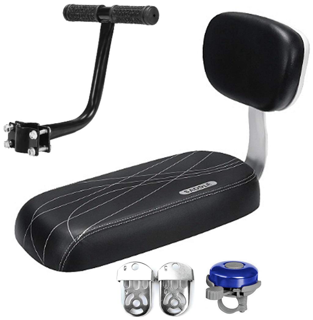 Bicycle Rear Seat Cushion Armrest Footrest Set, Bike Back Seat Child Safety Cushion Armrest Handrail Rear Feet Pedals