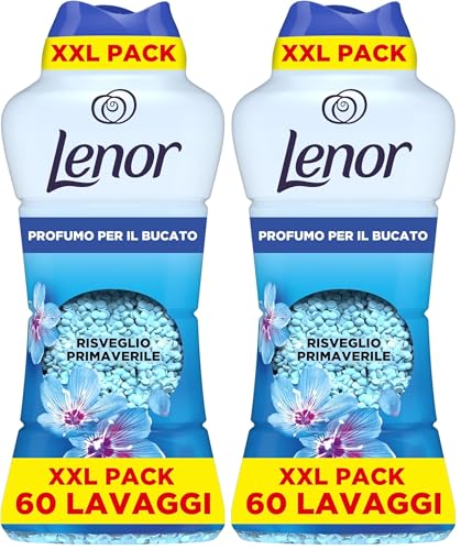 Lenor Profumatore Bucato Perle Profumate Lavatrice, MAXI FORMATO Risveglio Primaverile, XXL PACK 735g, Il Profumo Per Il Bucato Che Diffonde Un Fresco Profumo Che Dura a Lungo