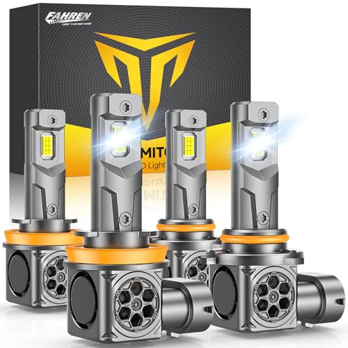 Image of 2026 ๐๐ซ๐ข๐ ๐ก๐ญ๐๐ฌ๐ญ-๐๐๐ง H11 9005 Light Bulbs Combo, 120,000LM Ultra Brighter, Real 1:1 Mini Size, 6500K White, Plug & Play, 8,500Hrs Super Longer Lifespan, H11 /H9 /H8 9005 /HB3 Fog, Pack of 4