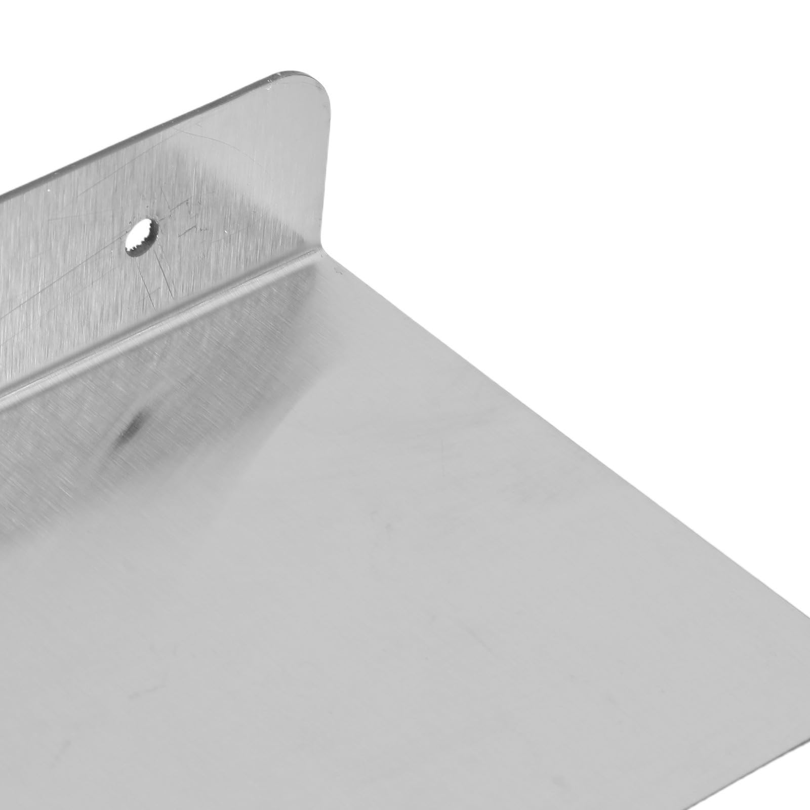Operitacx 2 Stück Edelstahl Wandregal Silber 20x4 Zoll L-förmig Schwebend
