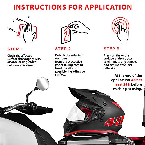 Numero Gara 4 Anodizzato, Rosso, 27 x 37 mm