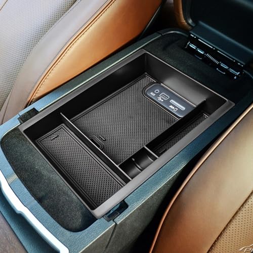 HGWEI Center Console Organizer Compatible with Dodge Charger/Chrysler 300C 2011-2023 Armrest Storage Box Secondary Insert Tray Interior Accessories, Black