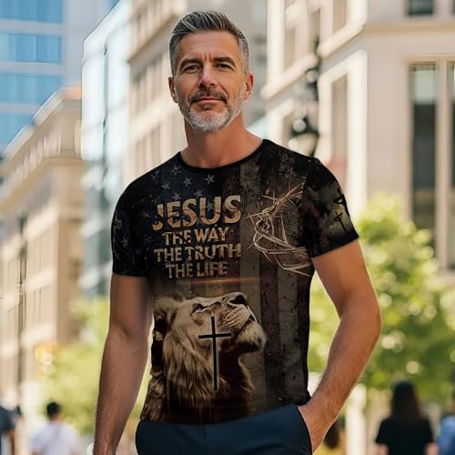 Faith Over Fear Shirt, Christian Shirt for Men, Religious Shirts for Men, Bible Verse Tee, Cross Shirts2