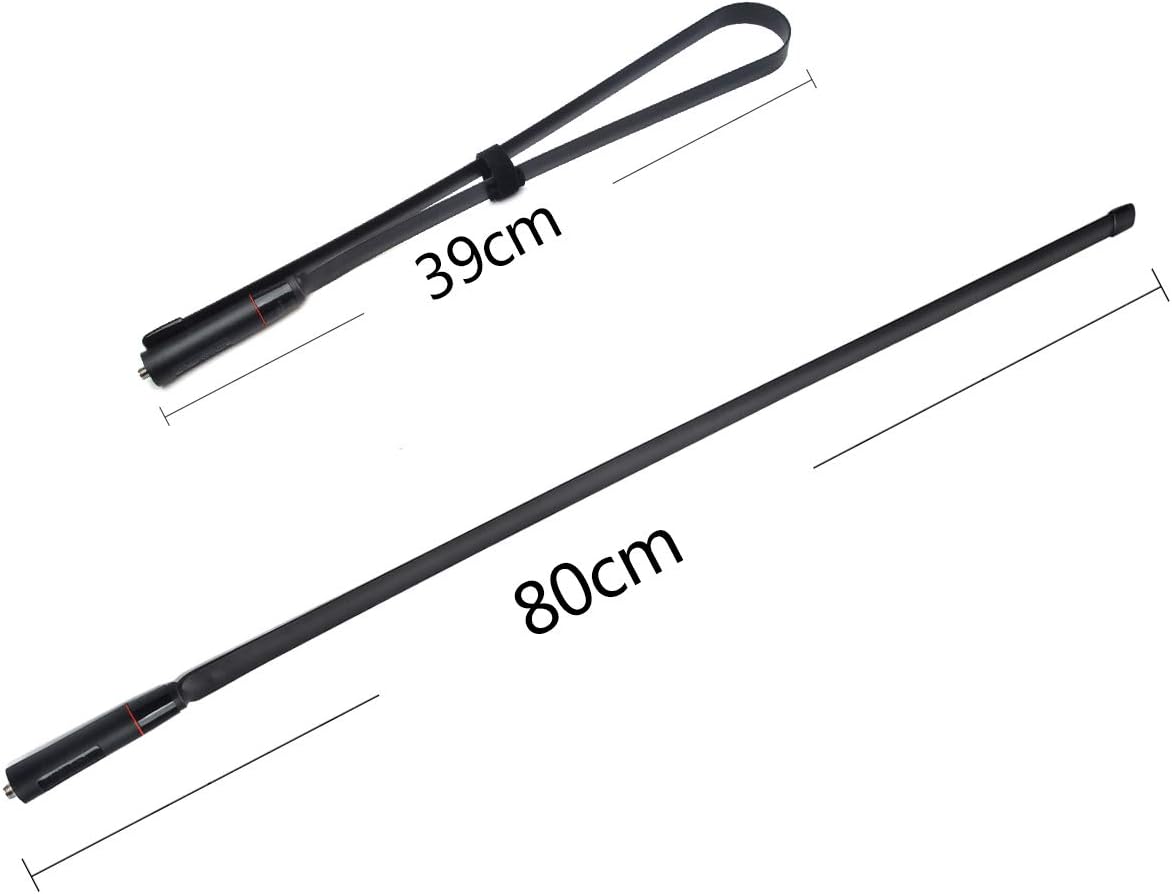 Buу 1 gеt 1 HYS Tactical Foldable Antenna, Dual Band 144/430Mhz SMA-Female Handheld Whip, 31.5inch 800mm Antenna for BF UV-5R Series, UV-82 Series, BF-F8HP Kenwood Two Way Radio