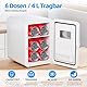 Vexloria Mini Kühlschrank, 4 Liter/ 6 Dosen Mini-Kühlschränke für Kosmetik, Getränke, 220V AC/ 12V DC Thermoelektrische Kühlung, Kleiner Kühlschrank für Schlafzimmer, Büro, Wohnheim, Auto (Weiß)