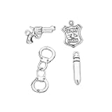 FEELMEM Police Handcuff Charms Dept Charms for Jewelry Making Policeman Gifts Cops Gift Police Officer Jewelry Graduates Gift