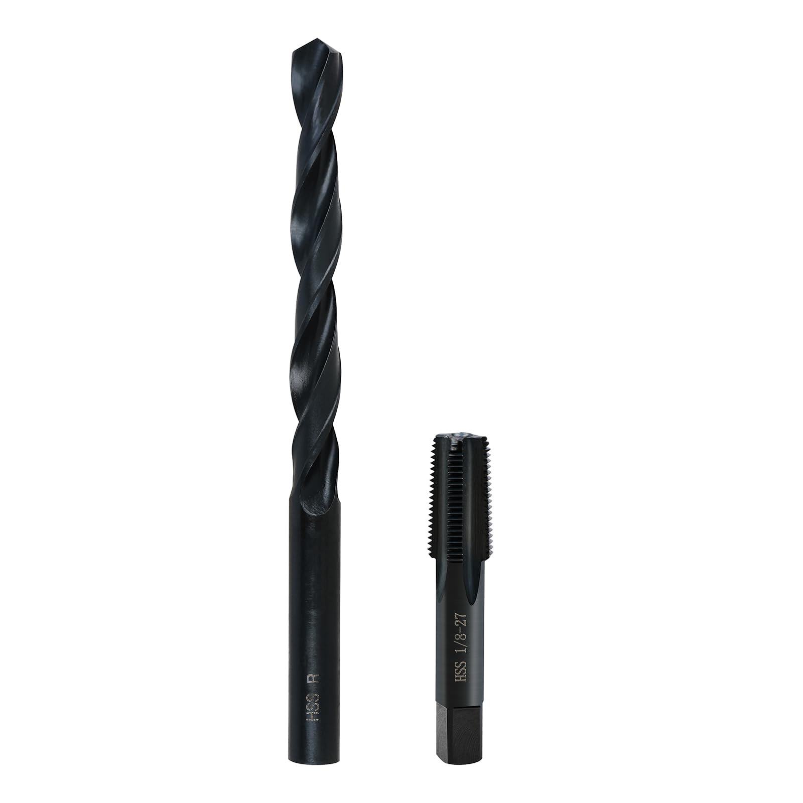 Photo 1 of 1/8-27 Npt Tap and R drill Set,Hand Threading Plumbing Tap Set