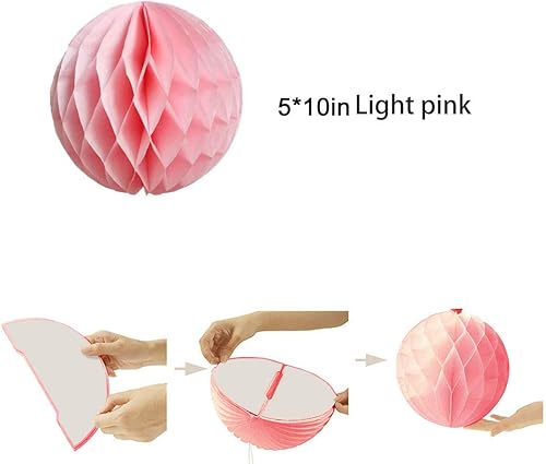 Miniatura 7 de YLY's love Pompones de papel de seda, bolas de panal de abeja, bola de flores, decoración de pared, decoración para fiesta de cumpleaños, boda,