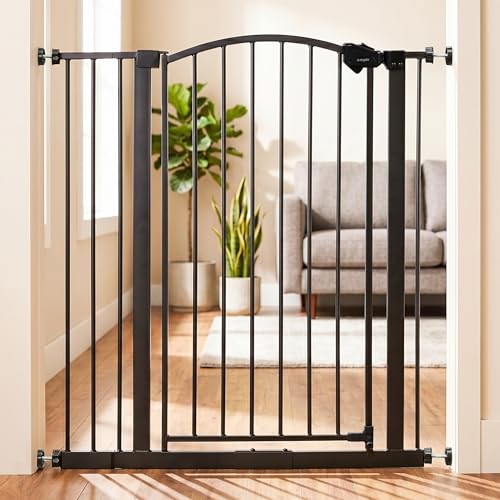 Image of Regalo 36" Extra Tall Home Accent Arch Baby Gate for Doorways & Bottom of Stairs, Pressure Mount for Babies, Toddlers & Pets, Ages 6-24 Months, Tested & Safe, White
