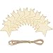 Coobey 20 Pieces Wooden Star Hanging Christmas Ornaments with Twine for Festival Decoration,DIY Project or Wedding