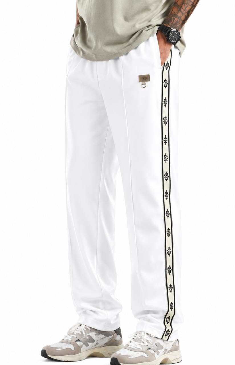 Men’s Urban Luxury Straight Fit Lowers with Adjustable Drawstring | Premium Soft Fabric Casual Track Pants for Modern Streetwear Style-image-15