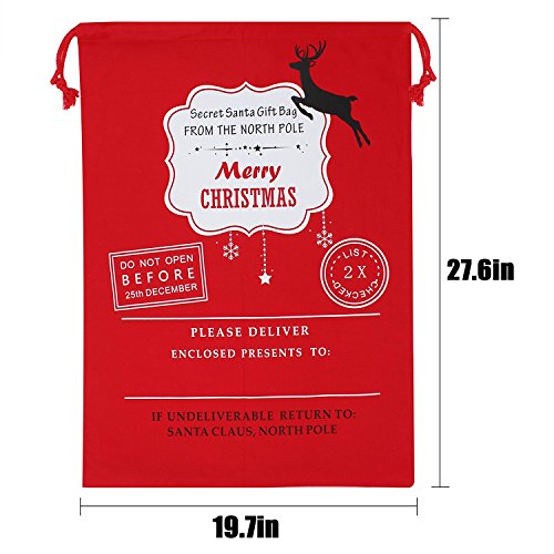 Tonos Bag From North Pole Santa Gift Socks Sack For Kids Presents Xmas Bag For Self Personalization,Large Capacity-From Santa North Pole (#7) #TOP2
