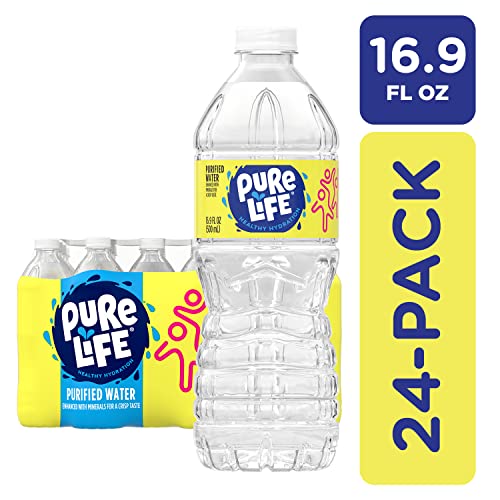 Pure Life, Purified Water, 16.9 Fl Oz, Plastic Bottled Water, 24 Pack #TOP1