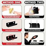 Record Shelf 6pcs 10cm 4'' Acrylic Vinyl Record Wall Mount Black Stand Easy to Install Shelves Holder for Albums LP CD Minimalist Book Record Picture Collectibles Storage Display Ledge Set - Image 4