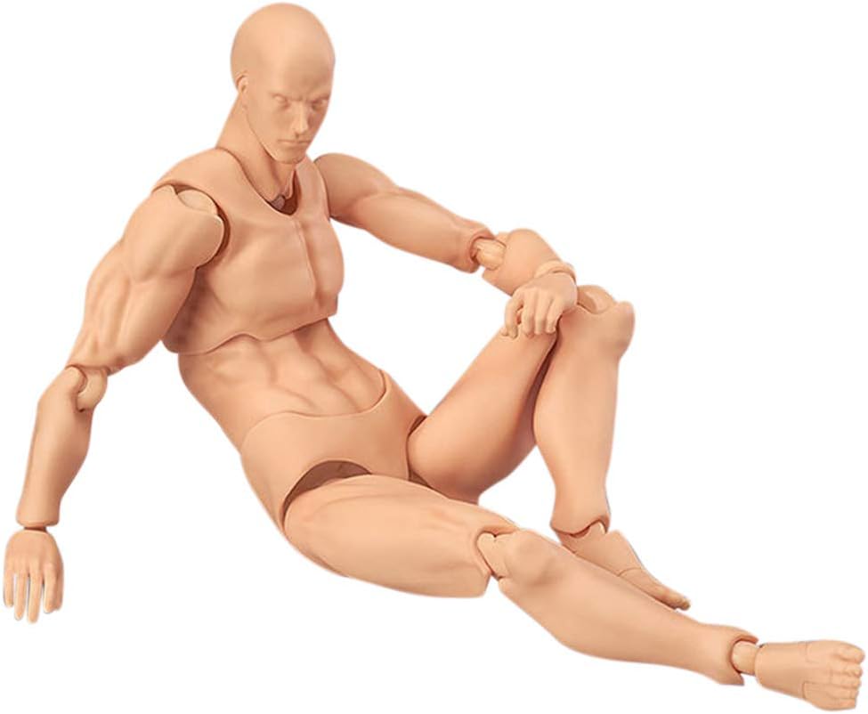 Stop Motion POSEABLE Art Figure with Body-KUN Joint System for Dynamic Modeling & Display Grey Color Male (2 pcs)