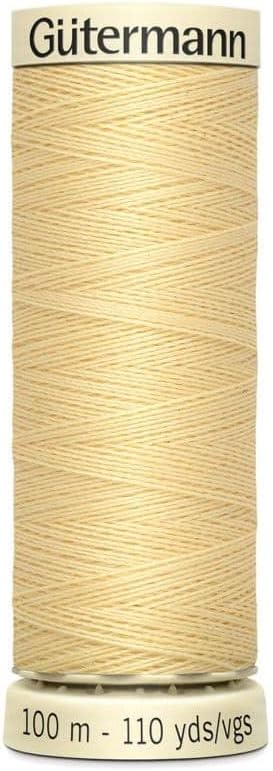 Gutermann Sew All Polyester Thread, Jeans Gold 0968, 100 m, 5.5 x 1.8 x 1.8 cm