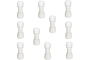 10-Piece Quick-Connect Water Line Connectors for Reverse Osmosis Systems