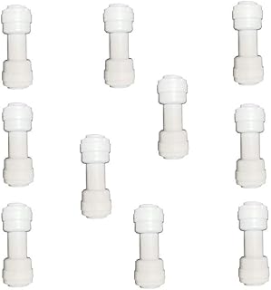 MATTOX 10 pcs 1/4" Straight Type Quick Connect Push in to Connect Water Purifiers Tube Fittings for RO Water Reverse Osmosis System
