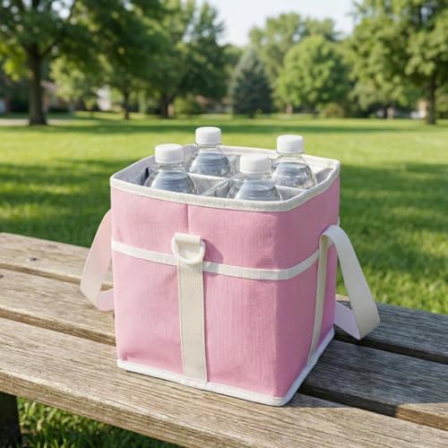 Family Size 4 Compartment Drink Bag, Multiple Tumbler Carrier Caddy with Adjustable Strap, Insulated Drink Bottle Carriers, for Hiking, Walking, Sports, Family Outings & Daily Use — view 6