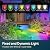 Linkind Solar Spot Lights Outdoor, IP67 Solar Lights Outdoor Waterproof, Multicolor Solar Landscape Spotlights for Halloween Decorations, Yard, Garden, Pathway(2 Pack)