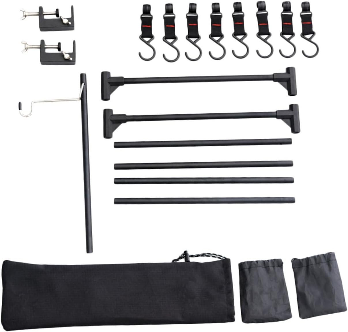 DECHOUS 1Set Multi Functional Camping Lantern Hanger and Desktop Rack Detachable Outdoor Picnic Storage with Hooks for Camping Hiking and Parties