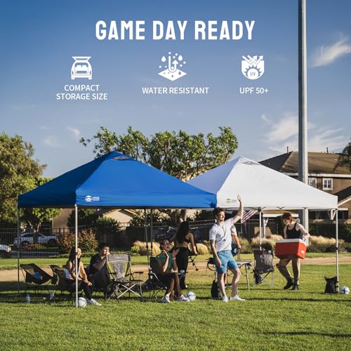 CROWN SHADES 10x10 Pop Up Canopy Tent with One Push Setup, Blue by CROWN SHADES - Used condition - Image 8