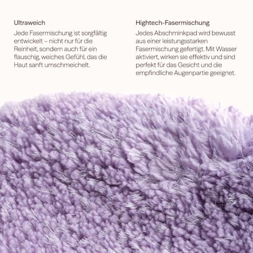 Waschies Abschminkpads/Waschpads- 6er-Set Bunt (Pastellfarben) – sanfte Gesichtsreinigung - waschbar, wiederverwendbar & hypoallergen - alle Hauttypen – Alternative zu Wattepads & Abschminktüchern