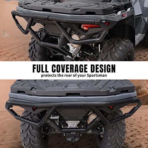Katimoto Rear Bumper For Polaris Sportsman 450 570 21-23, Black Rear Steel Brushguard Guard Rear Profile Bumper For 2021-2023 Polaris Sportsman 450 570 Accessories (Replace #2884847) #TOP4