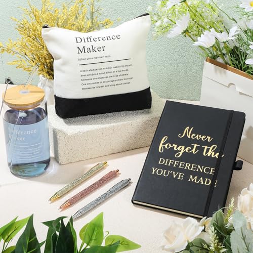 Image of Funnymoom 7 Pcs Difference Maker Gift Thank You Gifts for Women Employee Appreciation Gifts Set for Graduation Teacher Nurse