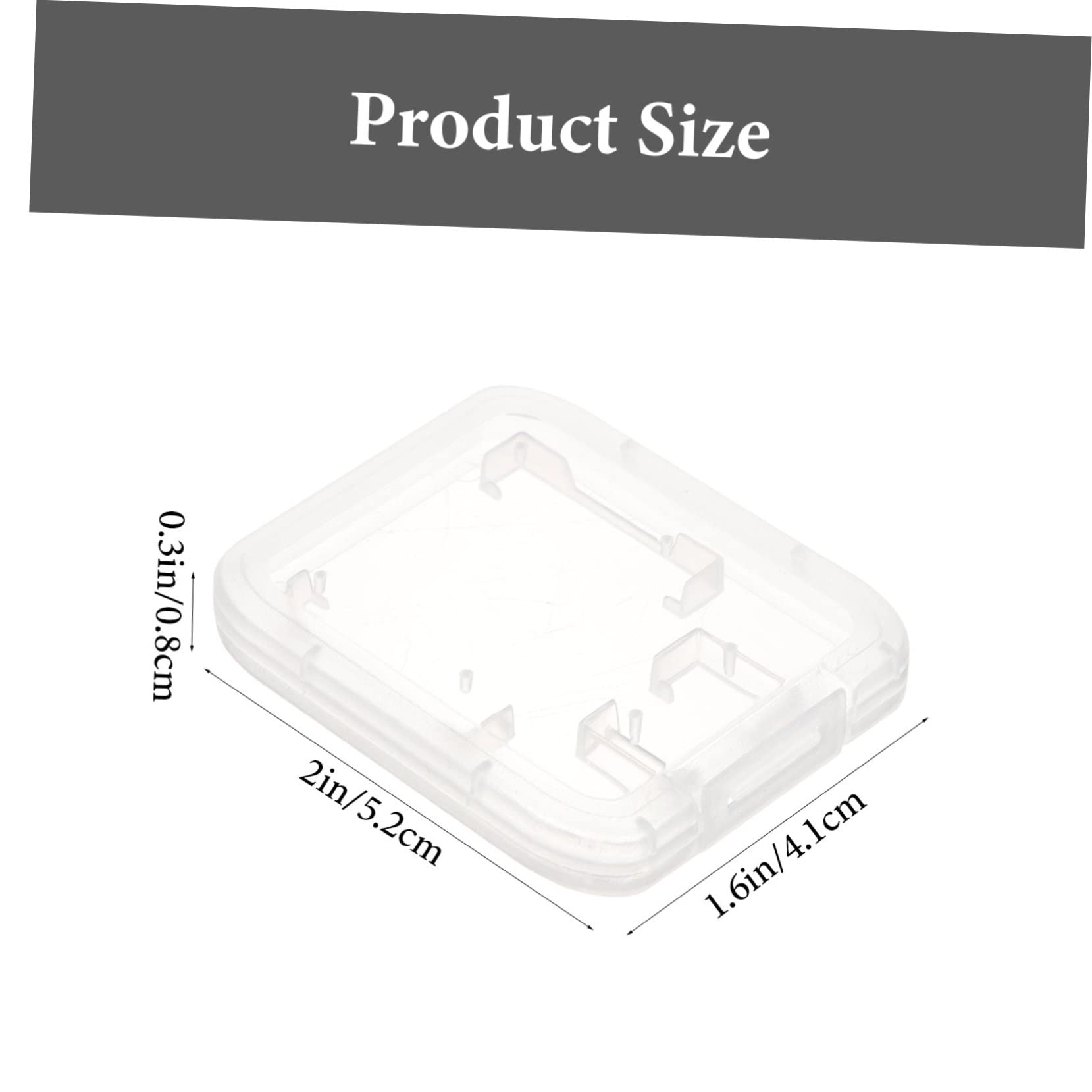 HOMOCONO 24pcs Transparent Memory Card Storage Cases and Card Organizers for Easy Access and Lightweight Design for Photography and Daily Use