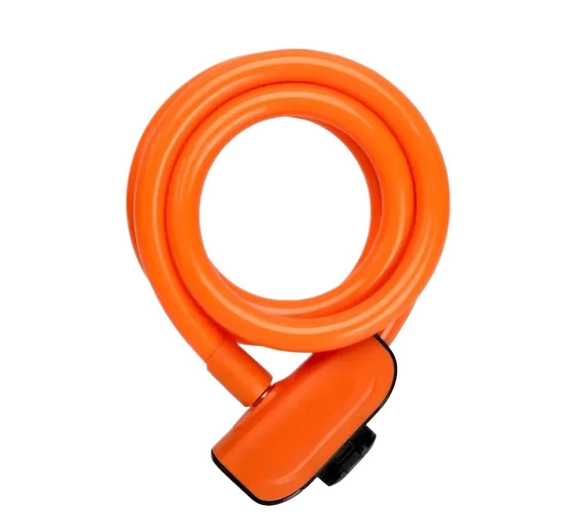 Hxpfvcbhs Orange1pcs Bicycle Cable Lock Mountain Bike Portable Anti-Theft Ring Lock High Security For Scooter Electric E-Bike Road Cycling