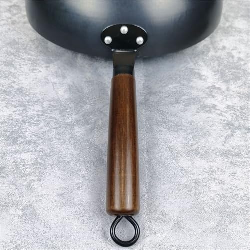 Wok con tapa de hierro fundido sin recubrimiento 32 cm miniatura 5