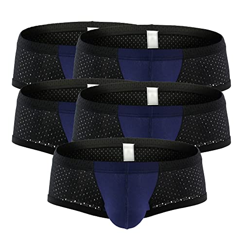 Caleçon boxeur en maille à blocs de couleurs taille basse pour hommes