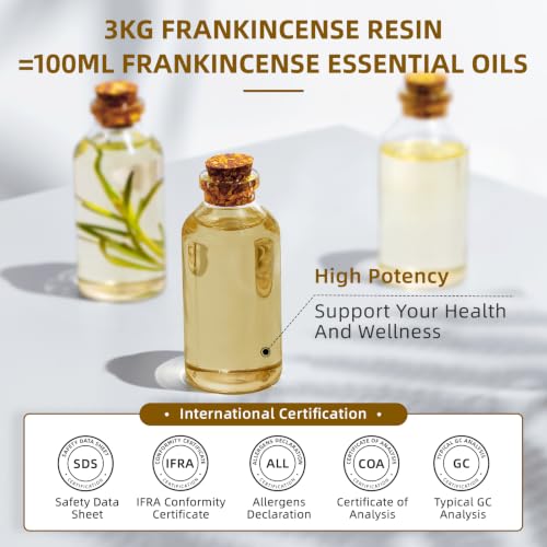 Image of HIQILI Frankincense Essential Oil Large Capacity for Body Massage | Skin Care and Aromatherapy.Suitable for Hotel, DIY Studio, Beauty Salon,SPA, Sauna, Bath Center - 500mL / 16 fl oz