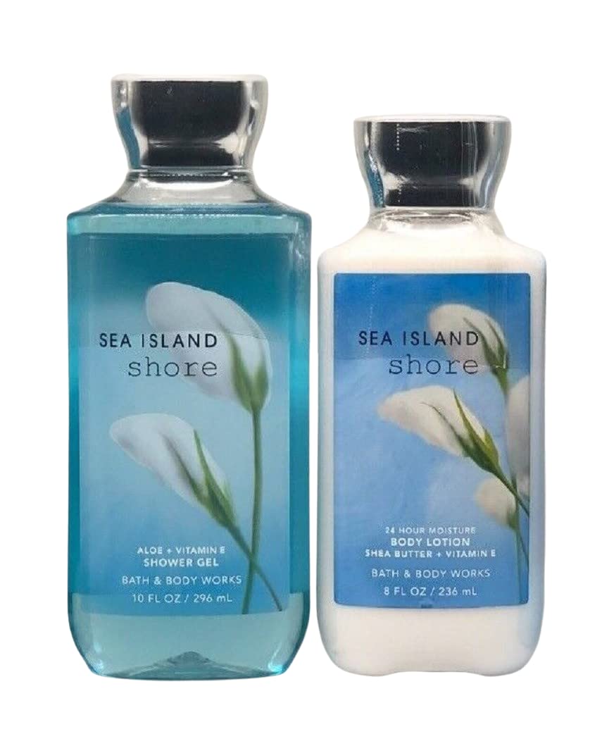 Bath and Body Works Sea Island Cotton Gift Set of Shower Gel and Body