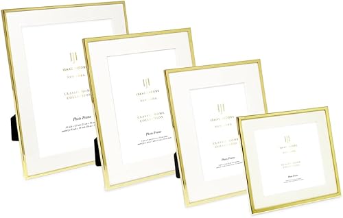 Miniatura 10 de Isaac Jacobs - Marco de fotos de metal negro de 7 x 9 pulgadas mate de 5 x 7 pulgadas marco de fotos de metal clásico hecho para mesa y colgar