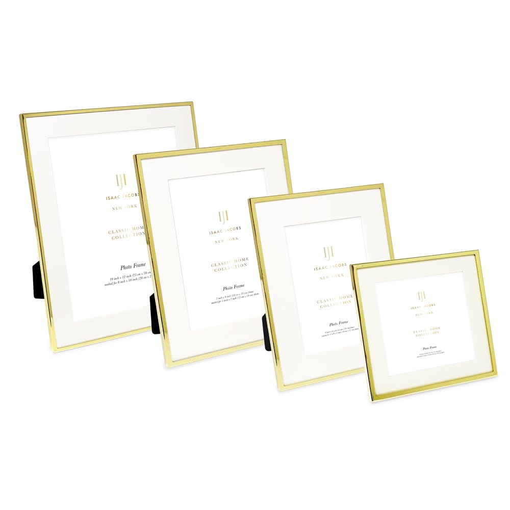 Amazon.com - Isaac Jacobs 7x9 (Matted 5x7) Gold Metal Picture