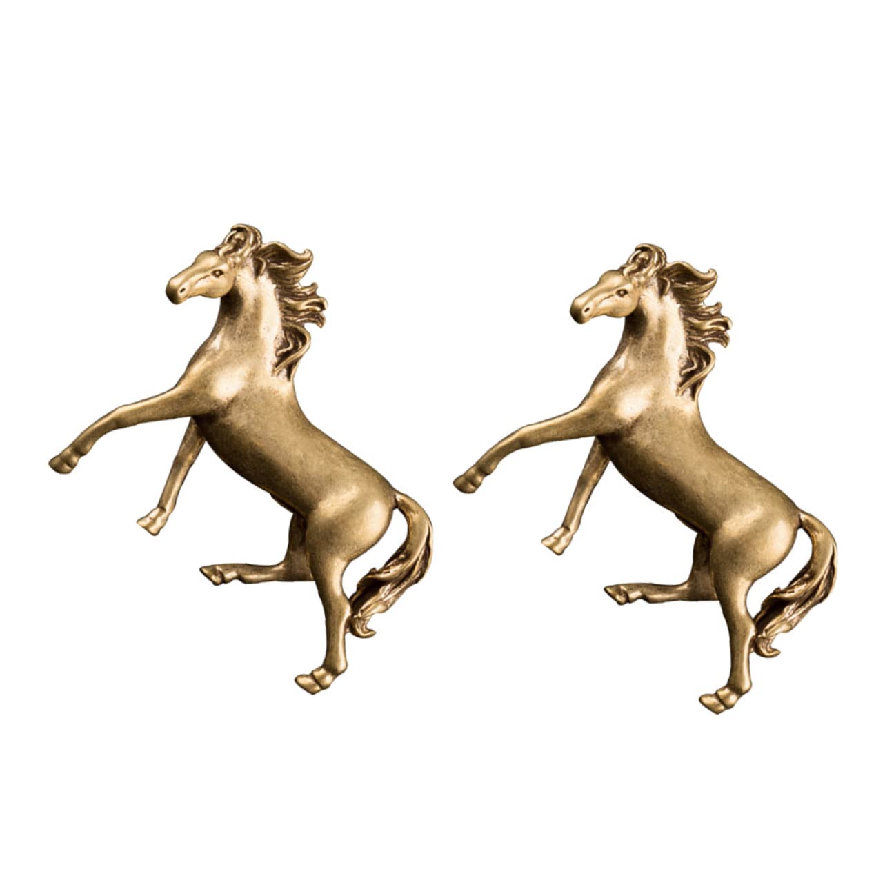 こ*ん様 コンド族 金属製 馬と象の彫刻セット(2体)